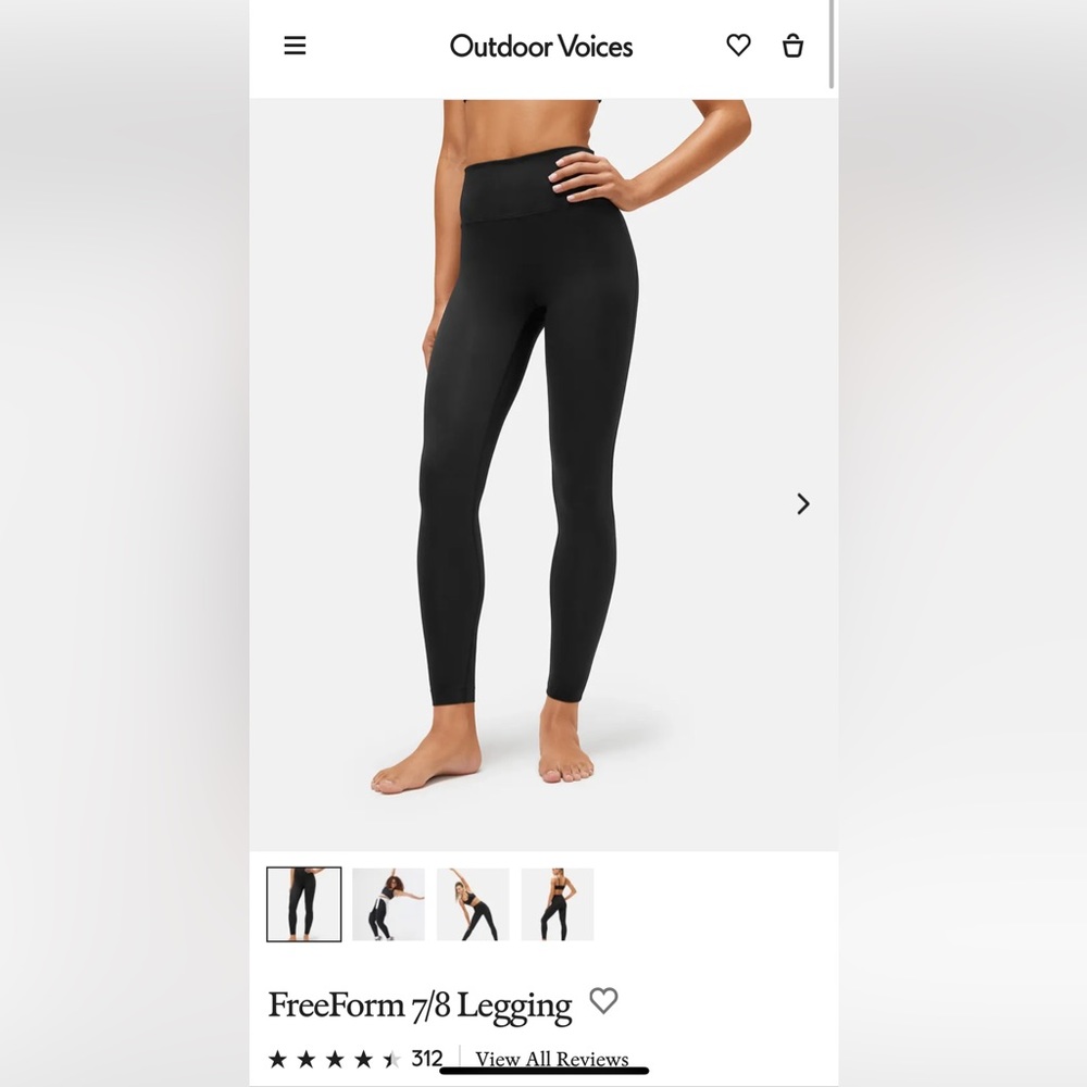 NWT Outdoor Voices FreeForm 7/8 Legging